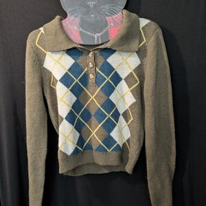 Argyle Patterned Women's Sweater